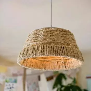 Богемская деревенская люстра с плетеной веревкой