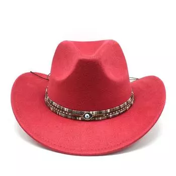 Богемская замшевая шерстяная джинсовая фетровая шляпа Jazz с загнутым верхом, тибетская солнцезащитная шляпа с козырьком от солнца M56-59cm