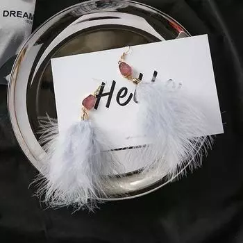 Богемские настоящие серьги-клипсы в виде перьев с длинными кристаллами и кисточками, серьги без проколов, ювелирные изделия для женщин, свадебные украшения