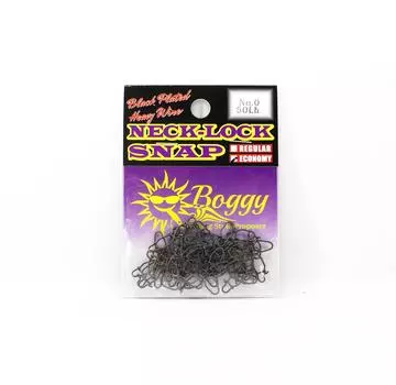 Boggy Snap Neck Lock с покрытием черного цвета, размер 0, 50 фунтов, 12 шт. в упаковке (3742)