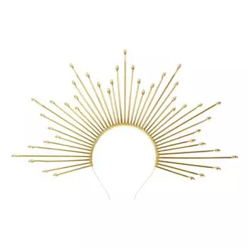 Богиня Гало Ободок Стильная Корона Хэллоуин Косплей Головной Убор Ювелирные Изделия Элегантный Ободок для Свадеб и Вечеринок