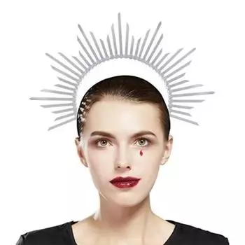 Богиня Солнца, барочная тиара, корона, головной убор с шипами, галокрона, повязка на голову с галокроной, греческий галокрон