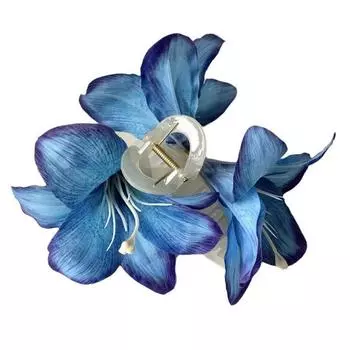 Bohemia Barrettes Calla Hair Clip Large Shark Clip Big Hair Claw Lilium Flower Hair Claw Daily шампанского