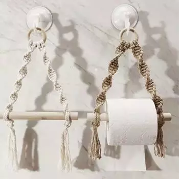 Bohemia Bohemian держатель для бумажных полотенец из хлопчатобумажной нити для туалетной бумаги для самокруток белый