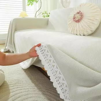 Bohemia Chenille Диванные одеяла Кемпинг Пикник Большое Диванное Одеяло Отдых Пляжное Полотенце Дорожный Коврик Кисточки Льняной Домашний Декор 180x130