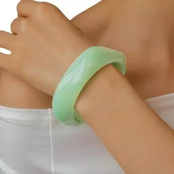 Bohemian Acrylic Bangle Smudging Retro Hand Ring Cute Irregular Wide Bracelet Decoration