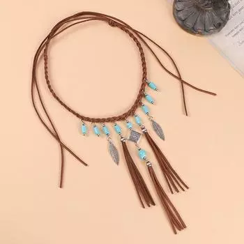 Bohemian Arm Necklace Women s Clavicle Chain Turquoise Tassel Arm Chain Vintage Vacation Accessories