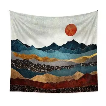 Bohemian Art Landscape Painting Tapestry Natural Scenery Mountain Tapestry Living Room 73*95CM-Style 6