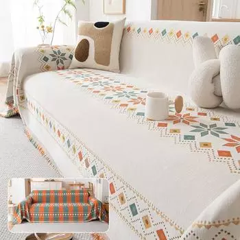 Полотенце для дивана Bohemian Chenille Four Seasons Universal, чехол для дивана, полотенце с полным покрытием, нескользящий чехол для дивана, двухсторонний, в наличии 180*130cm