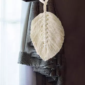 Подхват для штор в стиле бохо, хлопковая драпировка, подхват для штор, настенный декор, креативный держатель для драпировки белый