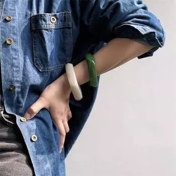 Bohemian Irregular Wide Bracelet Europe American Style Retro Hand Ring Acrylic Bangle Girls