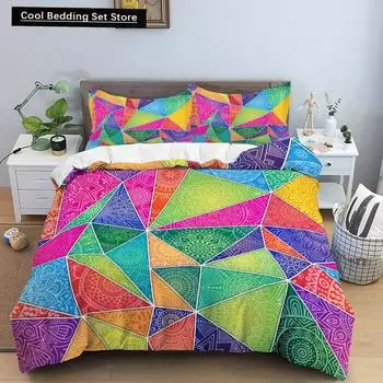 Bohemian Mandala King Queen Пододеяльник Ретро Этнический Цветочный Комплект Постельного Белья для Взрослых Женщин Boho Цветочный 2/3 шт Полиэстеровый Пододеяльник EU single(135x200cm)