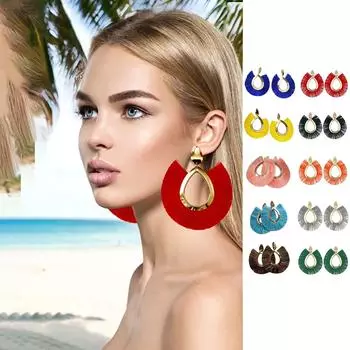 Серьги в стиле ретро с веерообразными кисточками One Size чёрный