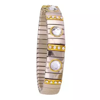 Bohemian Rhinestone Stretch Bracelet Versatile Elastic Rhinestone Wristband Ornament Sophisticated Bracelet Accessory белый