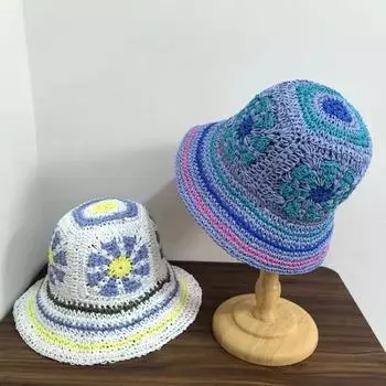 Складные шляпы-панамы из папируса с большими полями в богемном стиле для летнего отдыха на море, защита от солнца, универсальные женские кепки 56-58cm белый