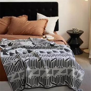 Bohemian style office rest blanket, homestay blanket, bed end blanket, tassel shawl blanket 130 160CM