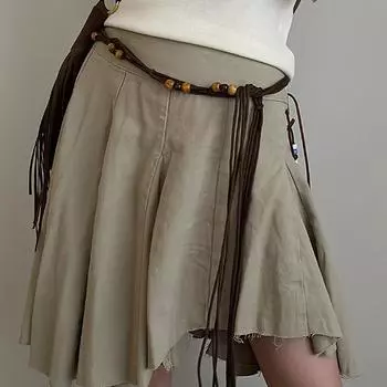 Bohemian Style Sexy Weaving Waist Chain For Women Ethnic Style Dress Belt Trendy Belt Clothing Accessories Gifts кофейный