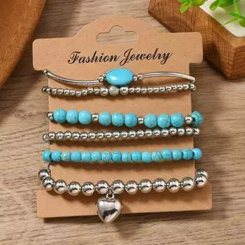 Bohemian Turquoise Beaded Bracelet Bracelet Set разноцветный