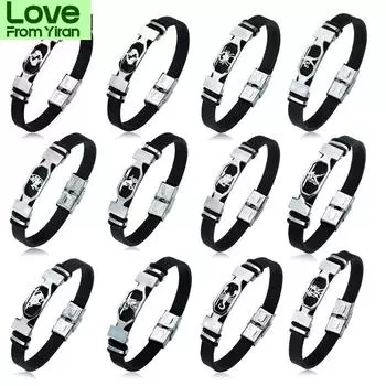 Бохо 12 созвездий Знаки зодиака Браслеты из нержавеющей стали из кожи Браслеты для мужчин и женщин Повседневный роскошный индивидуальный браслет 21cm