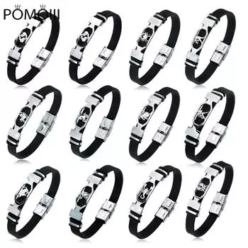 Бохо 12 созвездий знаков зодиака браслеты из нержавеющей стали кожаные браслеты для мужчин и женщин повседневный роскошный индивидуальный браслет 21cm