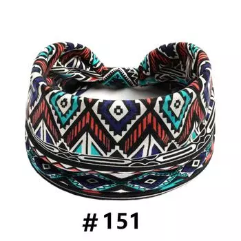 Бохо африканские повязки на голову для женщин широкая хлопковая повязка-тюрбан с узлом эластичные резинки для волос бандана спорт тренировка йога аксессуары для волос
