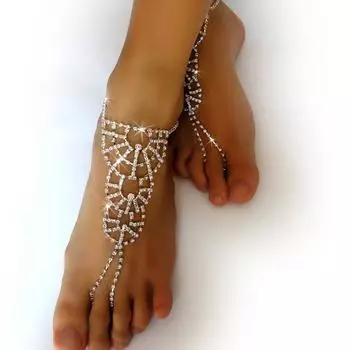 Бохо-браслет на щиколотку, цепочка на ногу, ювелирные изделия, босоножки, свадебные стразы, браслет на щиколотку для женщин и девочек, летние пляжные аксессуары 30cm