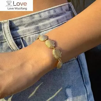 Бохо-браслеты ручной работы из металлических ракушек и веревок-цепочек на руку для женщин, летние пляжные, морские ракушки, босиком, на щиколотку, на ногу, ювелирные аксессуары