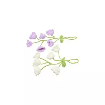 Boho Car Plant Hand Knitted Car Pendant Bellflower Car Interior Hanging Accessories Rear View жёлтый