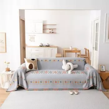 Бохо красочное жаккардовое полотенце из шенилла с кисточками, декоративное одеяло для гостиной, пикника, кемпинга 180x130