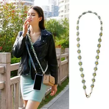 Бохо цветочный богемный брелок для ключей ремешок симпатичные сумки ручка цепочка подарок ромашка цветок макраме брелок кошелек Style 4