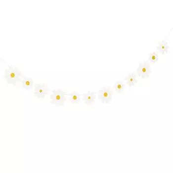 Boho Daisy Flower Garland Children s Birthday Party Pull Flags Happy Birthday Bunting Banner Spring Daisy Party Decorations