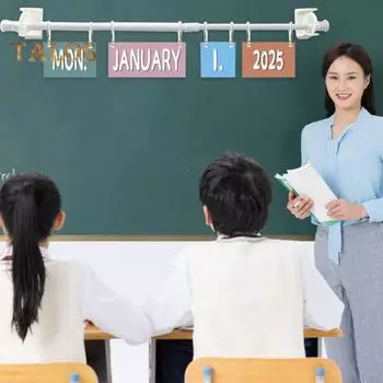 Boho Flip Calendar Bulletin Board Set Простая установка Образовательное время Обучающий инструмент Детский интерес Медные пластины Наклейки E