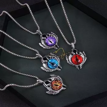 Boho Jewelry Jewelry Accessories Demon Eye Pendant Necklace Clavicle Chain Men s Neck Chains красный