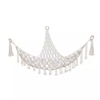 Boho плюшевый игрушечный гамак треугольной формы подвесная корзина для хранения чучел животных кисточки экономия места настенная сетка для