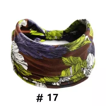 Бохо повязки на голову для женщин Хлопковые широкие повязки на голову Эластичная повязка для волос Нескользящая для тренировок Йоги Бега Тюрбан Головной убор Аксессуары для волос