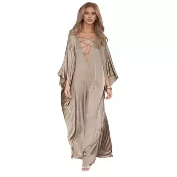 Бохо Размер Рукав Сатиновое Платье для Плюс Туника Платье Повседневное Дом