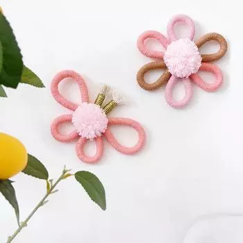 Boho Style Wall Hanging Pendant Pink Macrame Butterfly Sunflower Handmade Woven Sunflower Ornament For Girls Bedroom Decorations