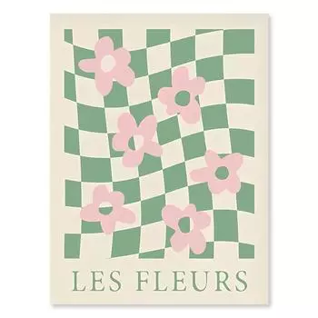 Бохо Зеленое Сердце Мода Настенное Искусство Красочная Вишнево-Розовая Зеленая Картина на Холсте Цветочный Рынок Уютная Гостиная Галерея Постер 21cm30cm NoFrame