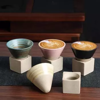 Boiling Tea Cup Japanese Coarse Pottery Tea Cup Ceramic Retro Mug Conical Coffee Cup 200ml