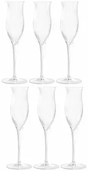 Бокал для бренди Adelia, прозрачный, 105 мл, Luigi Bormioli Grappa 105 C359, набор из 6 хрустальных бокалов J-6468