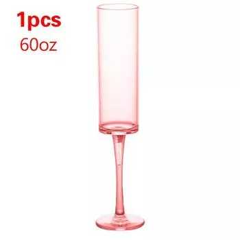 Бокал для коктейля на 6 унций, бокал для шампанского, бокал для красного вина, пластиковый стакан, съемная резьбовая чашка с высокой ножкой, стакан для напитков розовый