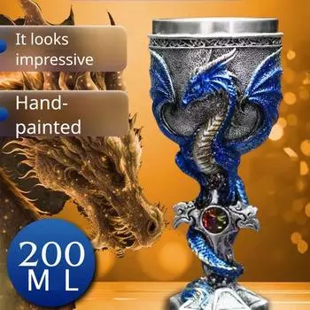 Бокал для красного вина Evil Dragon, бокал для вина из нержавеющей стали, высокие бокалы Dragon One Size