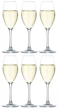 Бокал для шампанского Toyo Sasaki Glass, коллекционный бокал для шампанского с функцией вспенивания, набор из 6 шт., сделано в Японии, можно мыть в посудомоечной машине, небьющийся чистый