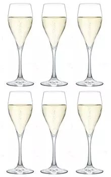Бокал для шампанского Toyo Sasaki Glass, коллекционный бокал для шампанского с функцией вспенивания, набор из 6 шт., сделано в Японии, можно мыть в посудомоечной машине, небьющийся чистый