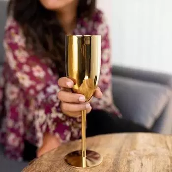 Бокал для вина 2 шт. Золотой винный бокал для шампанского 350 мл флейты для вечеринки дома