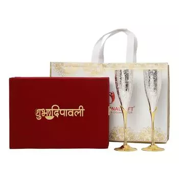 Бокал для вина из нейзильбера (Стекло с биркой Дивали) 300 мл