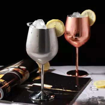 Бокал для вина из нержавеющей стали, металлический бокал для вина, принадлежности для бара, товары для отеля, бытовые кухонные принадлежности, бокал для коктейля, чашка для вина из розового золота серебряный