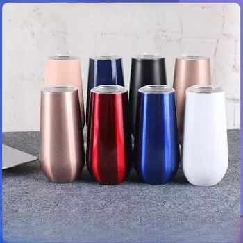 Бокал для вина из нержавеющей стали, пивной бокал, стакан для яичной скорлупы, стакан для льда, вакуумный стакан для воды 6oz