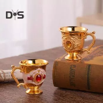 Бокал для вина, креативный ретро-дизайн, цинковый сплав, изысканная практичная чашка для питья для вечеринки серебро белый