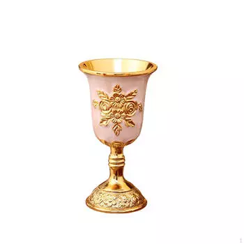 Бокал для вина, небольшой рельефный кубок для мероприятий и встреч белый